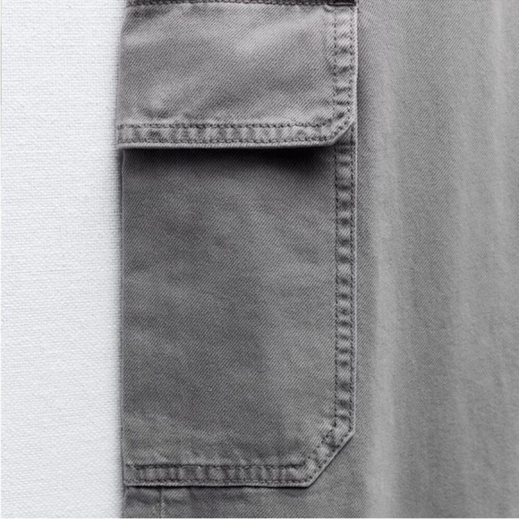 ZARA TRF WASHED EFFECT DENIM JUMPSUIT NWT - Picture 6 of 7